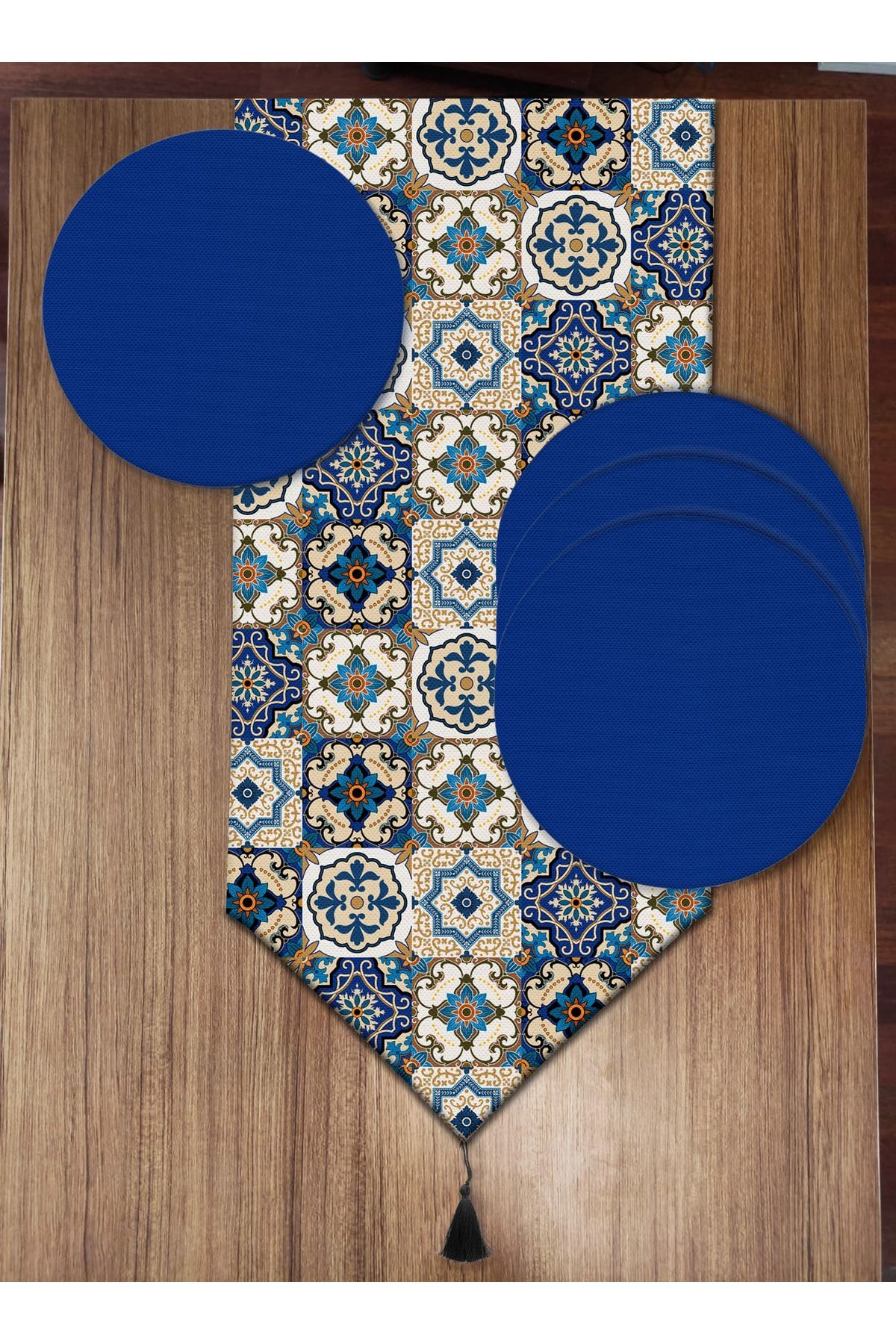 Otantik Çinili 6'lı Supla Ve Runner Set