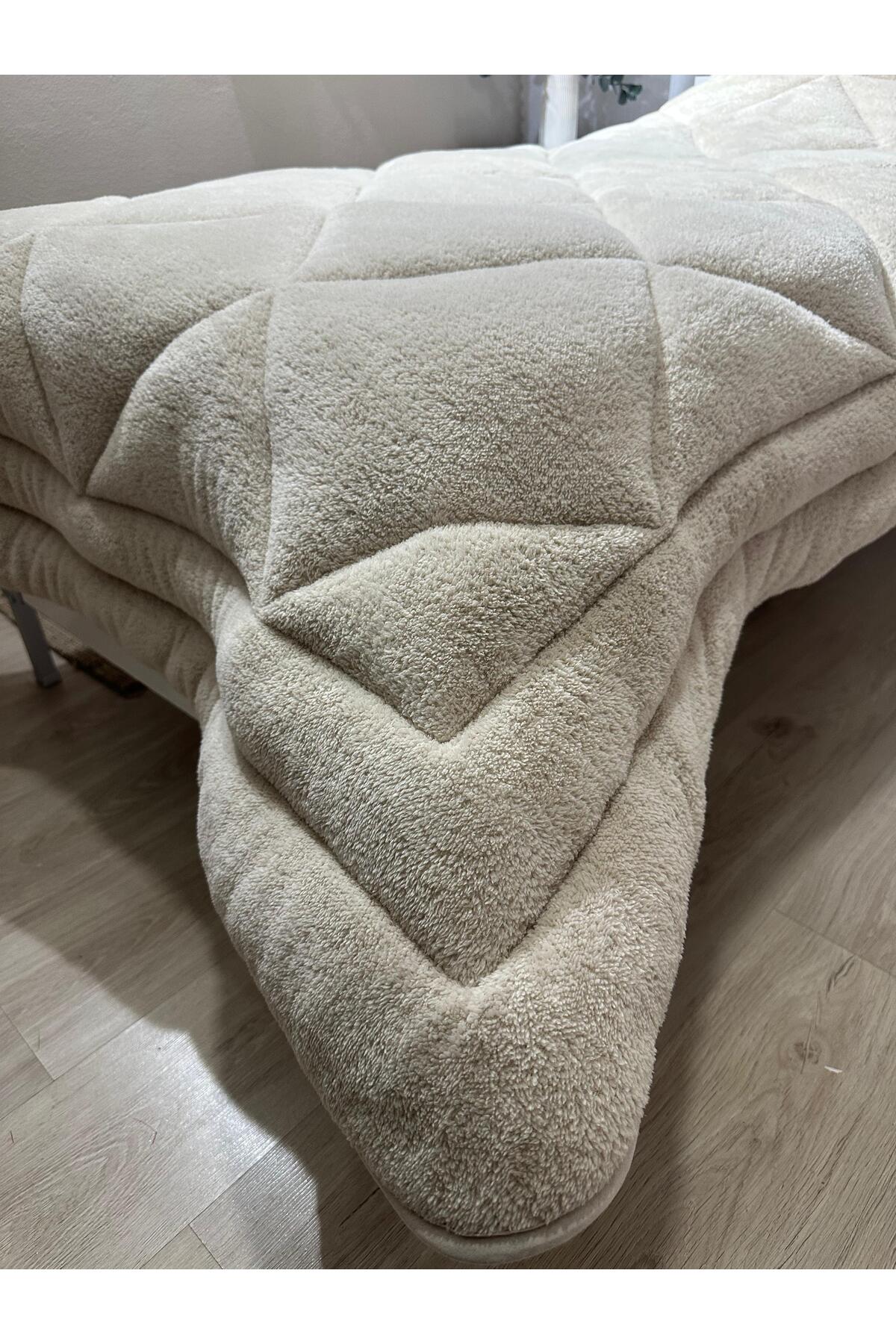 Welsoft Pofuduk Çift Taraflı ETNİK Desenli Tek Kişilik Yorgan Uyku Seti