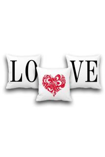 Çift Taraflı 3 Lü Set Lo- Ve Dijital Baskılı Kırlent Kılıfı