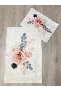 Nude Güller 3d Desenli Dijital Baskılı Banyo Paspası