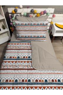 Kapitone Etnik Desen 4parça(%100PAMUK 100X200 LASTİKLİ ÇARŞAFLI) Tek Kişilik Yatak Örtüsü Takımı