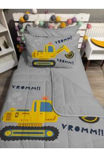 Kapitone Gri Büyük Kepçe 4parça(%100PAMUK 100X200 LASTİKLİ ÇARŞAFLI)tek Kişilik Yatak Örtüsü Takımı