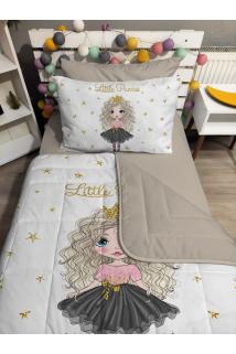 Kapitone Bej Pirencess 4parça(%100PAMUK 100X200 LASTİKLİ ÇARŞAFLI)tek Kişilik Yatak Örtüsü Takımı