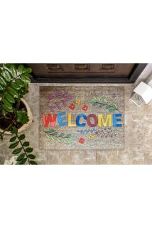 Renkli Welcome Kapı Önü Paspası