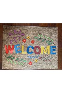 Renkli Welcome Kapı Önü Paspası