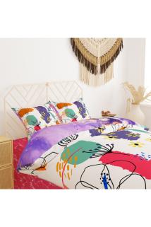 Çiçek Detaylı 3d Dijital Baskılı Nevresim Takımı