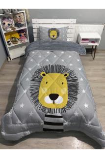 Welsoft Pofuduk Çift Taraflı SEVİMLİ KEDİ Desenli Tek Kişilik Yorgan Uyku Seti