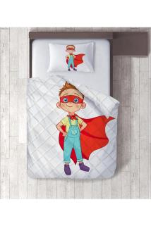 Maskeli Ve Pelerinli Çocuk Dijital Baskılı Tek Kişilik Yorgan Set