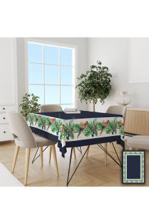 Tropikal Desenli Kolay Temizlenebilir Leke Tutmaz Dertsiz Masa Örtüsü