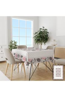 Çiçek Bordürlü Kolay Temizlenebilir Leke Tutmaz Dertsiz Masa Örtüsü