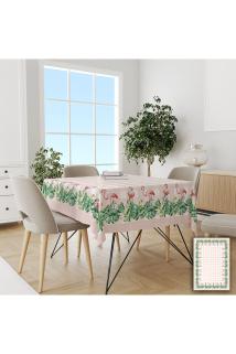 Tropikal Desenli Kolay Temizlenebilir Leke Tutmaz Dertsiz Masa Örtüsü