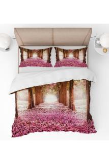 Ağaçlı Yol Temalı Dijital Baskılı Nevresim Takımı